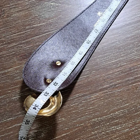 Peacock Feather Vintage 80’s Belt Gold Tone Clasp Genuine Peacock Adjustable - Picture 8 of 10